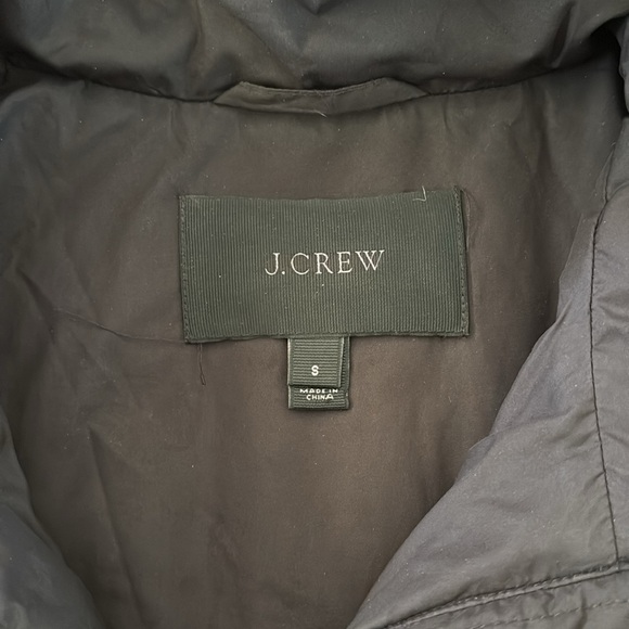 J. Crew / Black quilted down puffer jacket Small - Picture 4 of 5